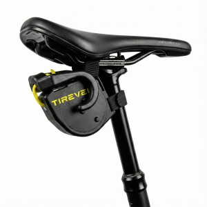 Sangles velcro Tire-Velo installees sur tige de selle